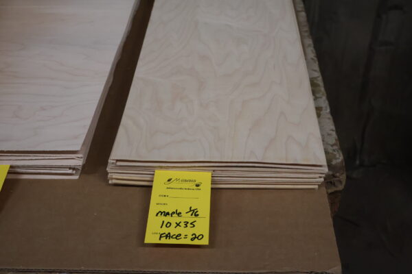 Maple Veneer 1/16 and 1/24 x 10 x 35 – Lightest Option - Image 2